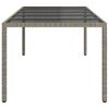 vidaXL Garden Dining Table Grey 98.43 x 39.37 x 29.53 in Poly Rattan
