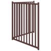 vidaXL Dog Gate Set of 2 Brown Oak Solid Fir Wood Medium Foldable