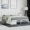 vidaXL Bed Frame White Steel 55.1 x 78.7 in Bed Frame Rectangular