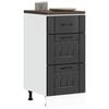 vidaXL Kitchen Base Cabinet Black Engineered Wood Medium Adjustable Feet