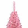 vidaXL Artificial Pre-lit Christmas Tree Pink 59.06 in PVC
