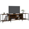 vidaXL TV Cabinet Smoked Oak Engineered Wood, Metal Large