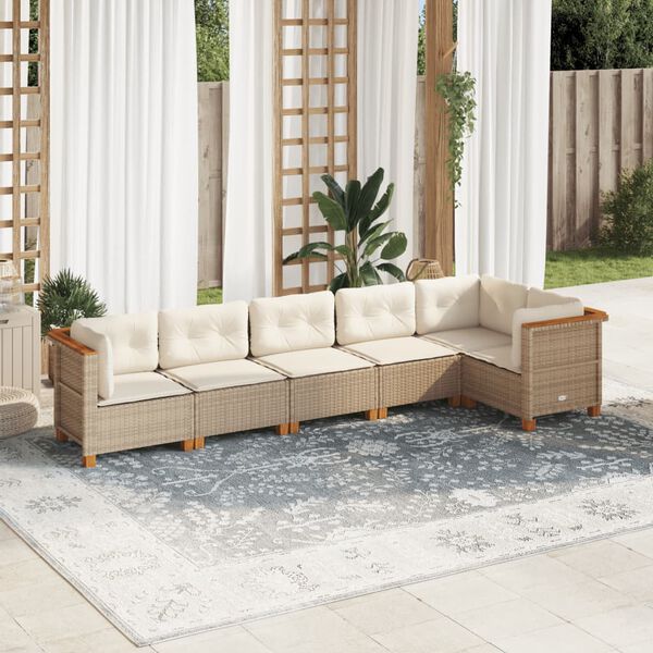 vidaXL Garden Sofa Set Beige
