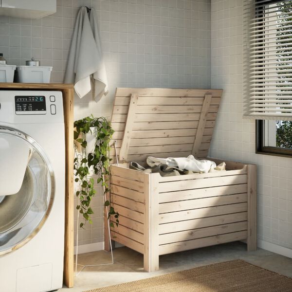 vidaXL Storage Box Natural pine wood Solid pine wood (untreated) Medium