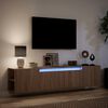 vidaXL TV Wall Cabinet Brown Oak Engineered Wood Large TV Wall Cabinet