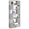 vidaXL Book Cabinet Room Divider Concrete grey Engineered wood Medium
