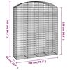 vidaXL Gabion Basket Silver Galvanized iron Large Sound-Absorbing