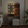 vidaXL Dressing Table Old wood Engineered wood, acrylic Compact