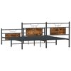 vidaXL Bed Frame Smoked Oak Steel, engineered wood Super King Bed Frame