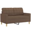 vidaXL Sofa Set Brown 100% polyester, metal, plywood, Textilene