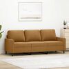 vidaXL 3-seater Sofa Brown Velvet (100% polyester), metal, textilene