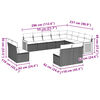 vidaXL Garden Sofa Set Grey, Dark Grey