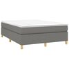 vidaXL Bed Frame Dark Gray Fabric (100% polyester), plywood, engineered wood