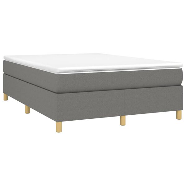 vidaXL Bed Frame Dark Gray Fabric (100% polyester), plywood, engineered wood
