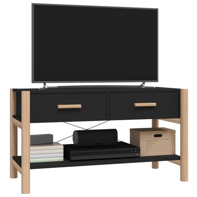 vidaXL TV Cabinet Black 32.3"x15"x17.7" Engineered Wood