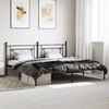 vidaXL Metal Bed Frame without Mattress with Headboard Black 78.7"x78.7"