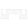 vidaXL TV Cabinet White Engineered wood Medium TV Cabinet Rectangular