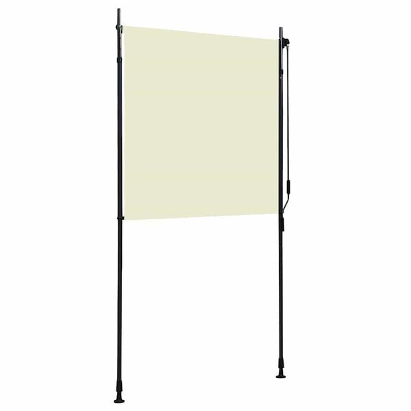 vidaXL Roller Blind Cream Polyester with PA coating, steel, aluminum