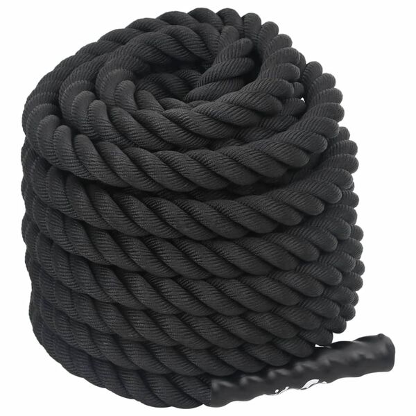 vidaXL Battle Rope Black 49.2 ' 24.3 lb Polyester
