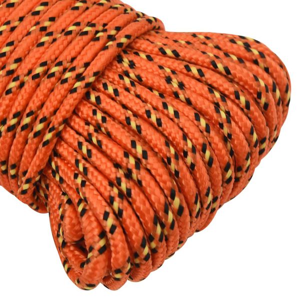 vidaXL Boat Rope Orange 0.20 " 1640.4 ' Polypropylene