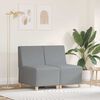 vidaXL Modular Sofa Unit Armless 2 pcs Light Grey
