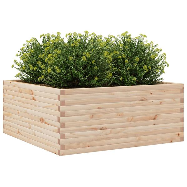 vidaXL Garden Planter Natural Pine Wood Solid Pine Wood Large