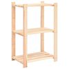 vidaXL 3-Tier Storage Racks 3 pcs 23.6"x15"x35.4" Solid Pinewood 330.7 lb