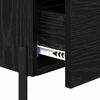 vidaXL Bedside Cabinet 2 pcs Black Oak 15.75 x 13.78 x 18.70 in