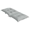 vidaXL Highback Chair Cushion Set of 2 Melange Light Grey 100% Polyester