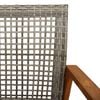 vidaXL Garden Lounge Set Grey and brown PE rattan, solid acacia wood, metal