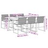 vidaXL Garden Dining Set Black, Cream white