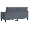 vidaXL 2-seater Sofa Dark grey Velvet, metal, plywood 2-seater, medium