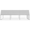 vidaXL Chicken Cage Silver and Silver Grey Galvanized Steel, Polyethylene