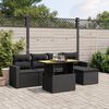 vidaXL Garden Sofa Set Black