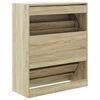 vidaXL Shoe Cabinet Sonoma oak Engineered wood Slimfit for narrow spots