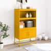vidaXL Highboard Mustard Yellow Steel Medium Highboard Rectangular