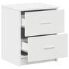 vidaXL Bedside Cabinet Set of 2 White Engineered wood Rectangular