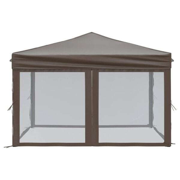 vidaXL Party Tent Taupe 210D Oxford Fabric 10 x 10 ft Foldable