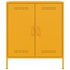 vidaXL Sideboard Mustard Yellow Steel Medium Storage Cabinet Cabinet