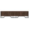 vidaXL TV Cabinet Brown Oak Engineered Wood, Metal Large TV Cabinet