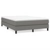 vidaXL Bed Frame Dark Grey Fabric, plywood, engineered wood Queen