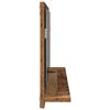 vidaXL Mirror Shelf Old wood 35.43 x 4.13 x 14.57 in Engineered Wood