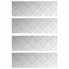 vidaXL Stair Tread Rectangular 4 pcs Silver 29.53 x 9.84 in Aluminium