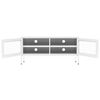 vidaXL TV Cabinet White Steel Medium Levelers TV Cabinet Rectangular