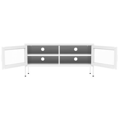 vidaXL TV Stand White 41.3"x13.8"x19.7" Steel