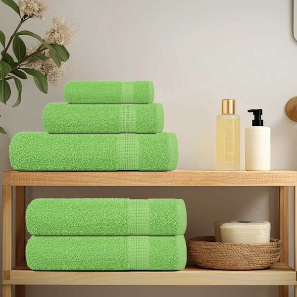 vidaXL Soap Towel Set of 10 Apple Green 100% Cotton 11.8 x 11.8 in