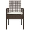 vidaXL Garden Chair 2 pcs Brown 53 x 60 x 85cm poly rattan