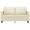 vidaXL 2-seater Sofa Cream Faux leather, metal, foam 2-seater Durable
