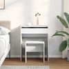vidaXL Dressing Table White Engineered wood, glass Medium Dressing Table