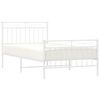 vidaXL Bed Frame White Powder-coated steel 39.4 x 74.8 in Bed Frame
